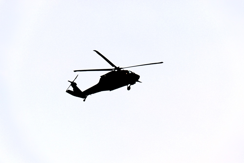 Fort Knox Black Hawks, Chinooks support 78th Training Division CSTX 78-25-02 at Fort McCoy