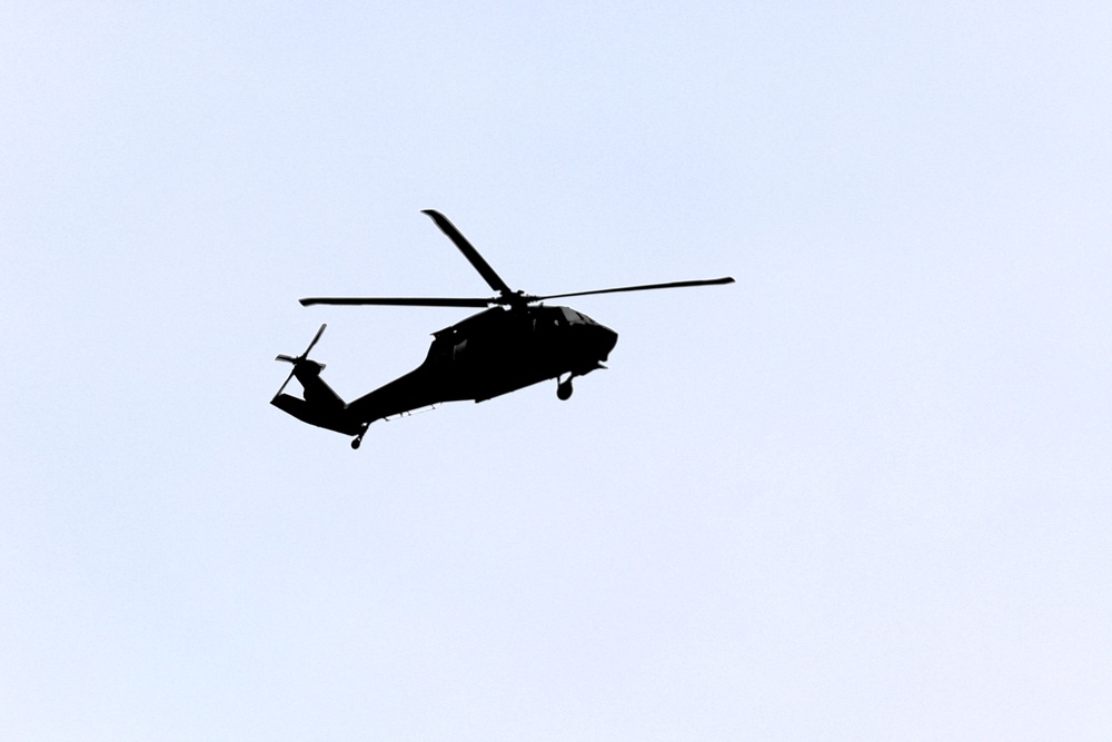 Fort Knox Black Hawks, Chinooks support 78th Training Division CSTX 78-25-02 at Fort McCoy