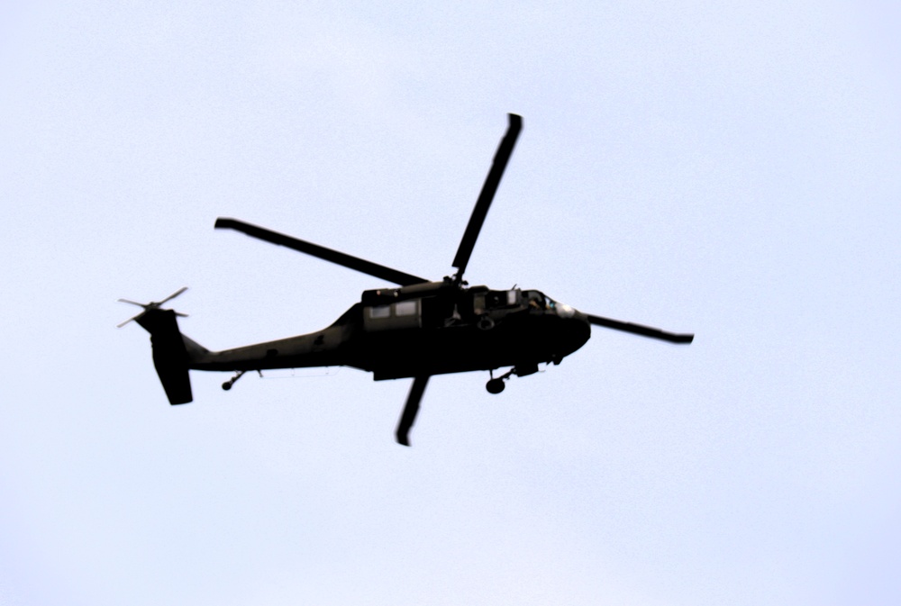 Fort Knox Black Hawks, Chinooks support 78th Training Division CSTX 78-25-02 at Fort McCoy