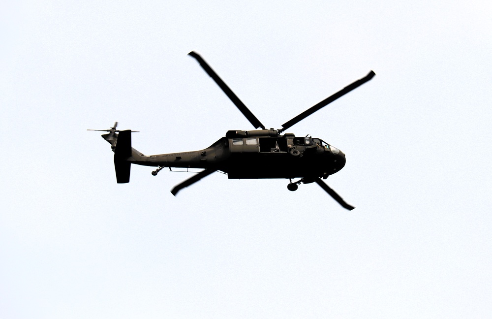 Fort Knox Black Hawks, Chinooks support 78th Training Division CSTX 78-25-02 at Fort McCoy