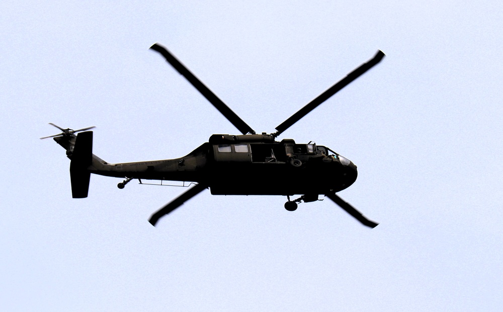 Fort Knox Black Hawks, Chinooks support 78th Training Division CSTX 78-25-02 at Fort McCoy