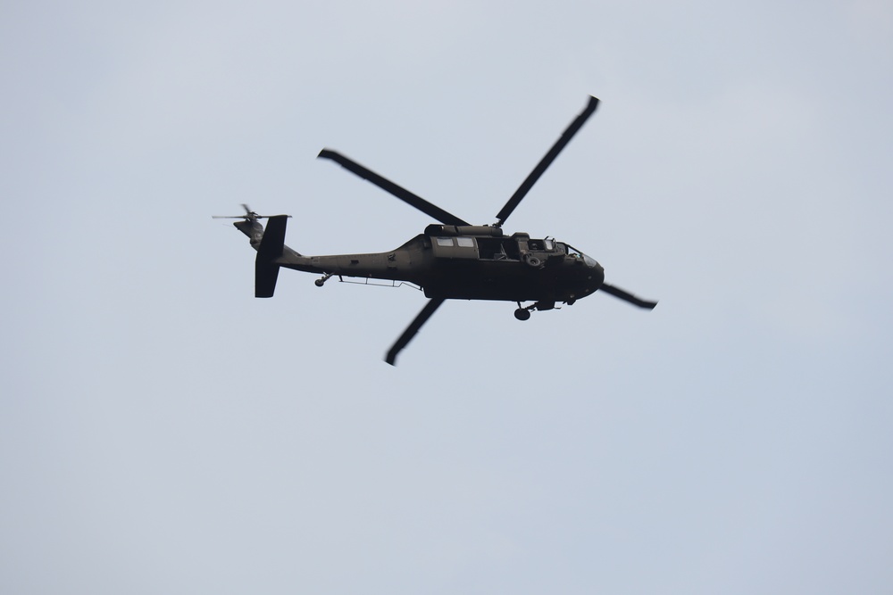 Fort Knox Black Hawks, Chinooks support 78th Training Division CSTX 78-25-02 at Fort McCoy