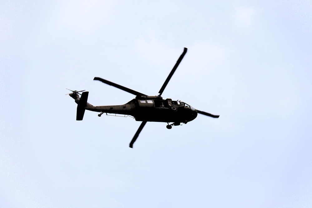 Fort Knox Black Hawks, Chinooks support 78th Training Division CSTX 78-25-02 at Fort McCoy