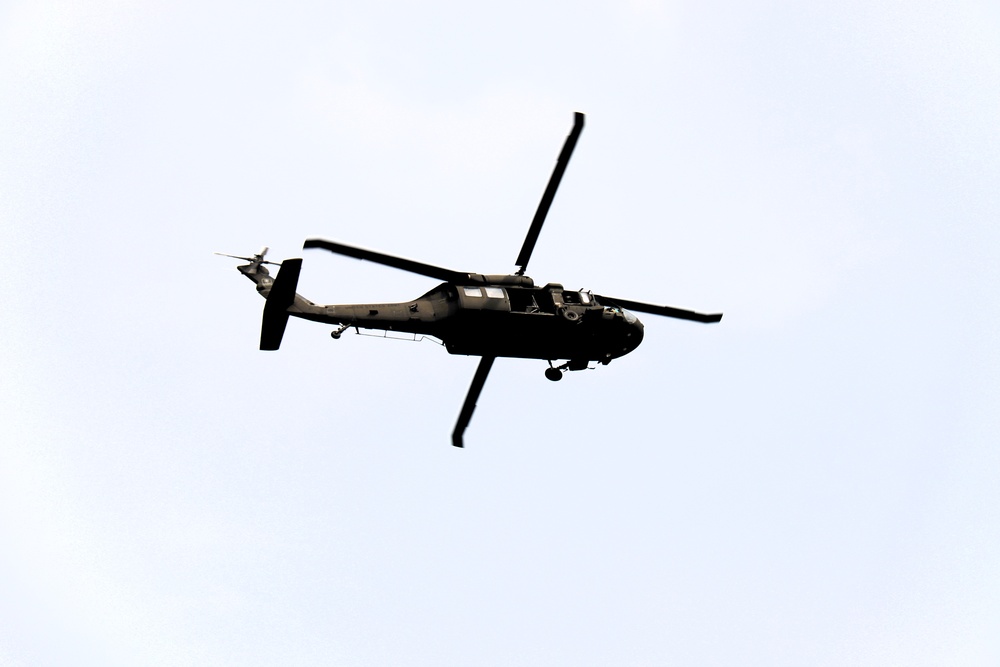 Fort Knox Black Hawks, Chinooks support 78th Training Division CSTX 78-25-02 at Fort McCoy