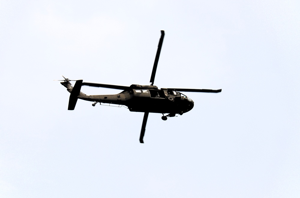 Fort Knox Black Hawks, Chinooks support 78th Training Division CSTX 78-25-02 at Fort McCoy