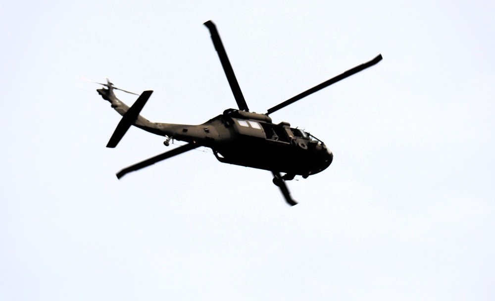 Fort Knox Black Hawks, Chinooks support 78th Training Division CSTX 78-25-02 at Fort McCoy