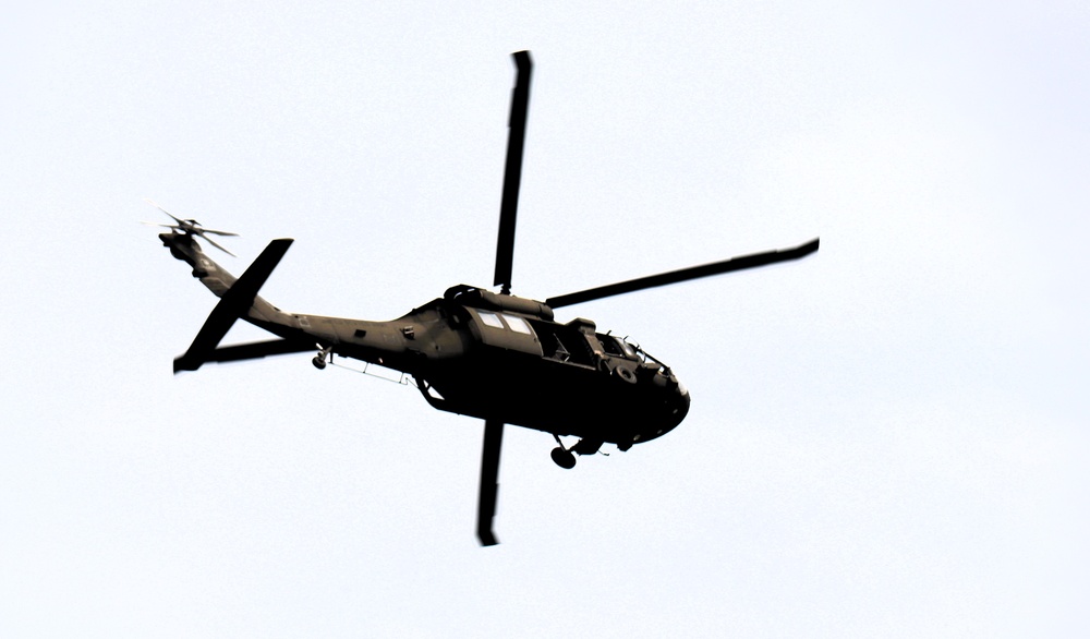 Fort Knox Black Hawks, Chinooks support 78th Training Division CSTX 78-25-02 at Fort McCoy