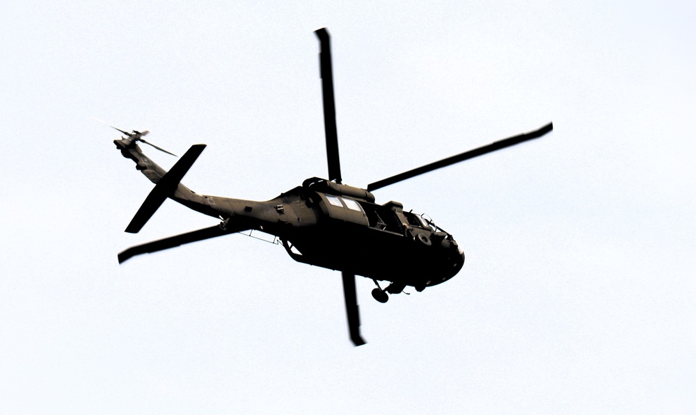 Fort Knox Black Hawks, Chinooks support 78th Training Division CSTX 78-25-02 at Fort McCoy