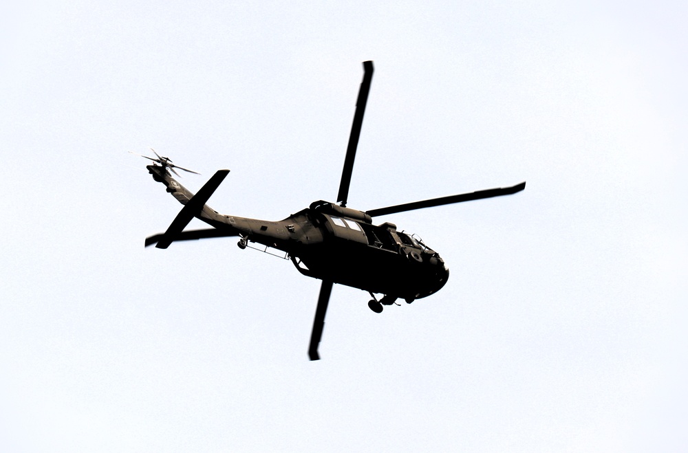 Fort Knox Black Hawks, Chinooks support 78th Training Division CSTX 78-25-02 at Fort McCoy
