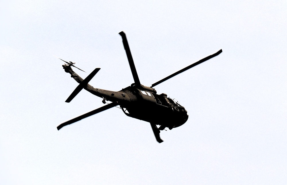 Fort Knox Black Hawks, Chinooks support 78th Training Division CSTX 78-25-02 at Fort McCoy