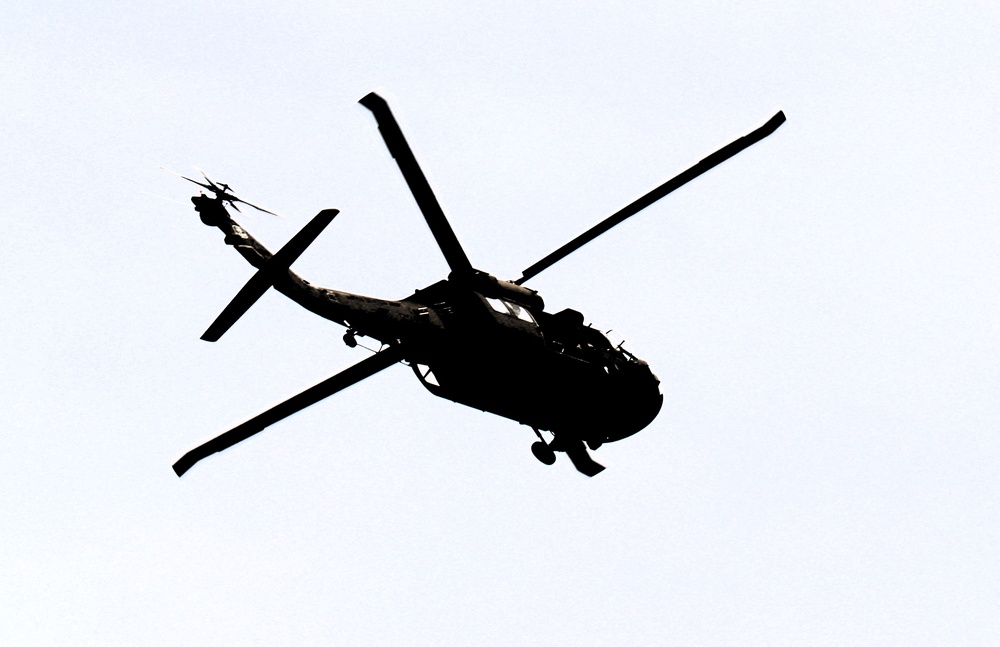 Fort Knox Black Hawks, Chinooks support 78th Training Division CSTX 78-25-02 at Fort McCoy
