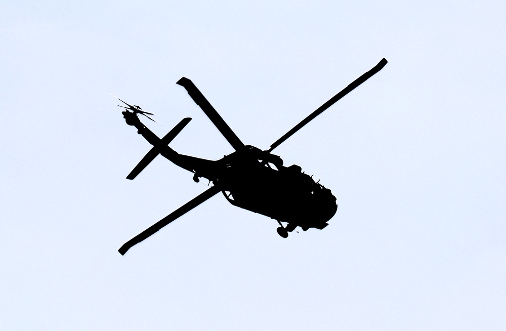 Fort Knox Black Hawks, Chinooks support 78th Training Division CSTX 78-25-02 at Fort McCoy