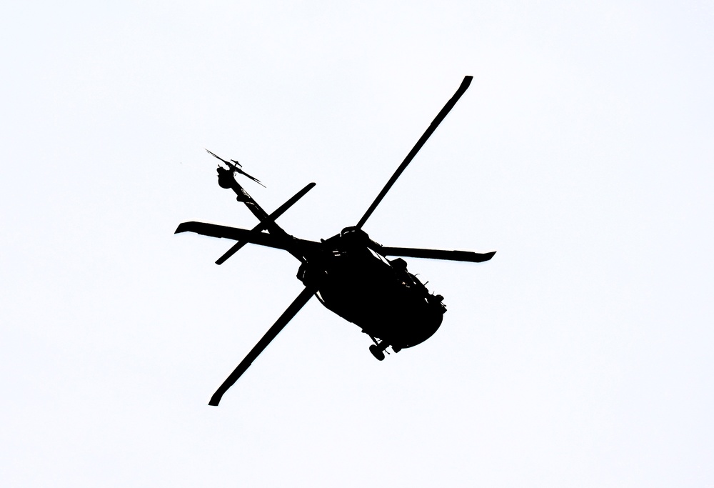 Fort Knox Black Hawks, Chinooks support 78th Training Division CSTX 78-25-02 at Fort McCoy