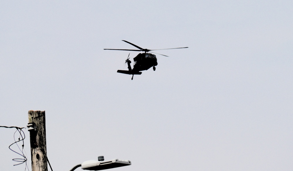Fort Knox Black Hawks, Chinooks support 78th Training Division CSTX 78-25-02 at Fort McCoy