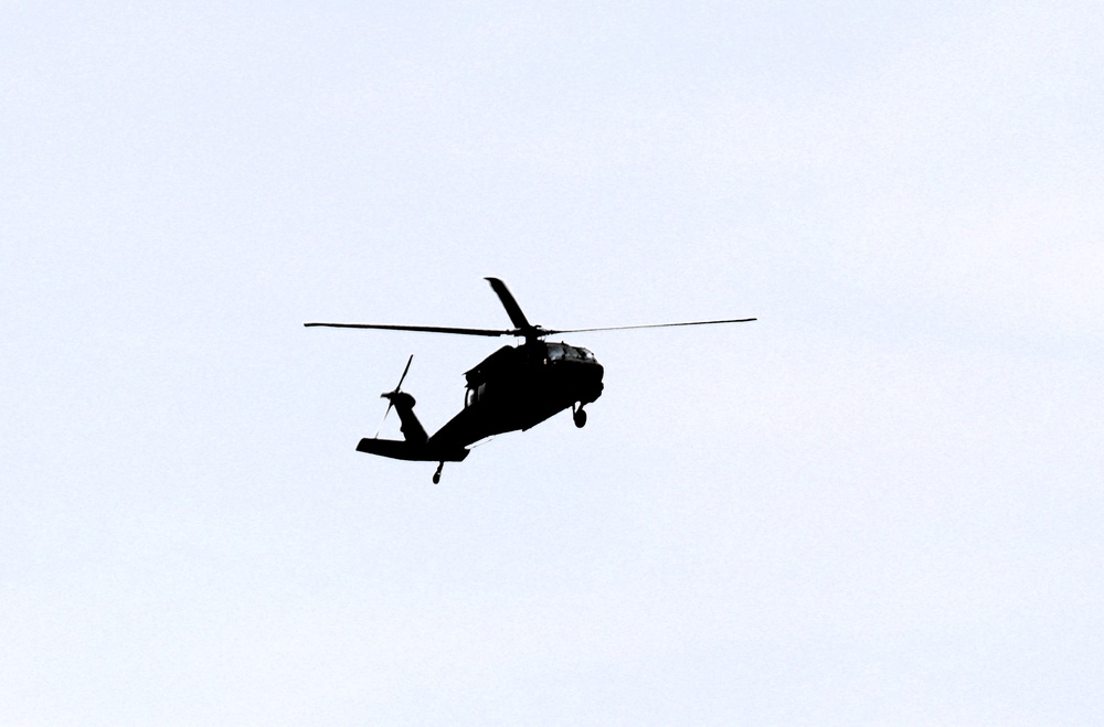 Fort Knox Black Hawks, Chinooks support 78th Training Division CSTX 78-25-02 at Fort McCoy