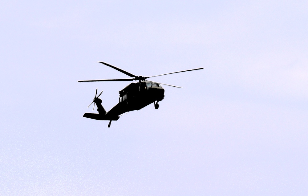 Fort Knox Black Hawks, Chinooks support 78th Training Division CSTX 78-25-02 at Fort McCoy