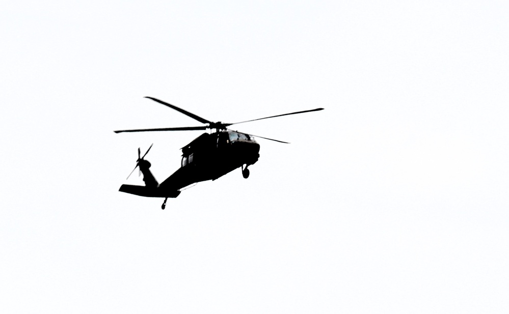 Fort Knox Black Hawks, Chinooks support 78th Training Division CSTX 78-25-02 at Fort McCoy