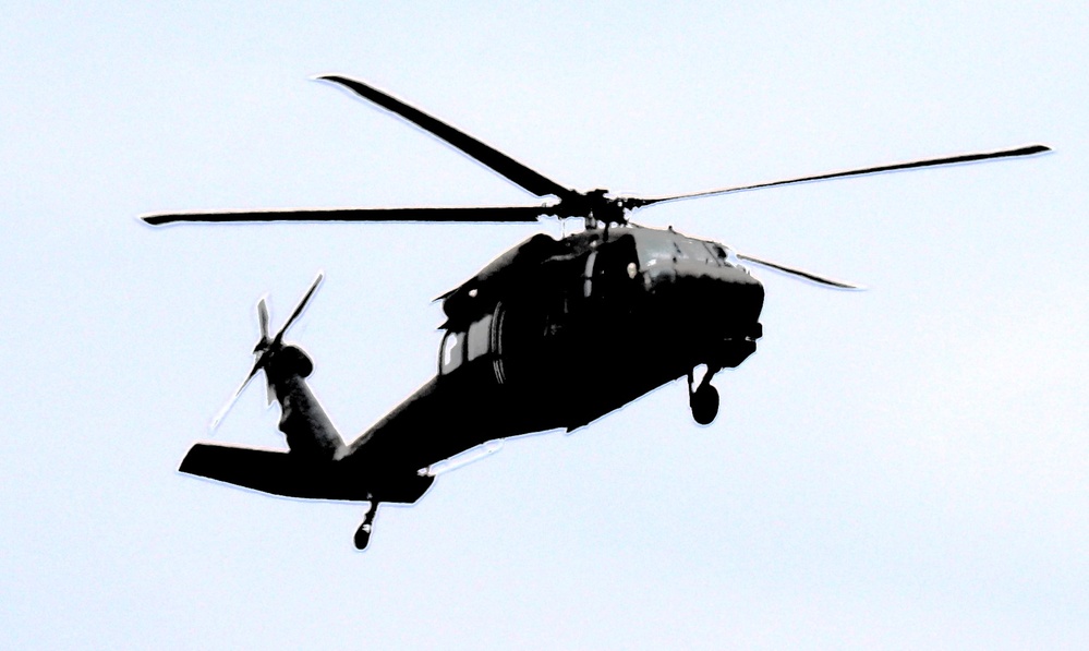 Fort Knox Black Hawks, Chinooks support 78th Training Division CSTX 78-25-02 at Fort McCoy