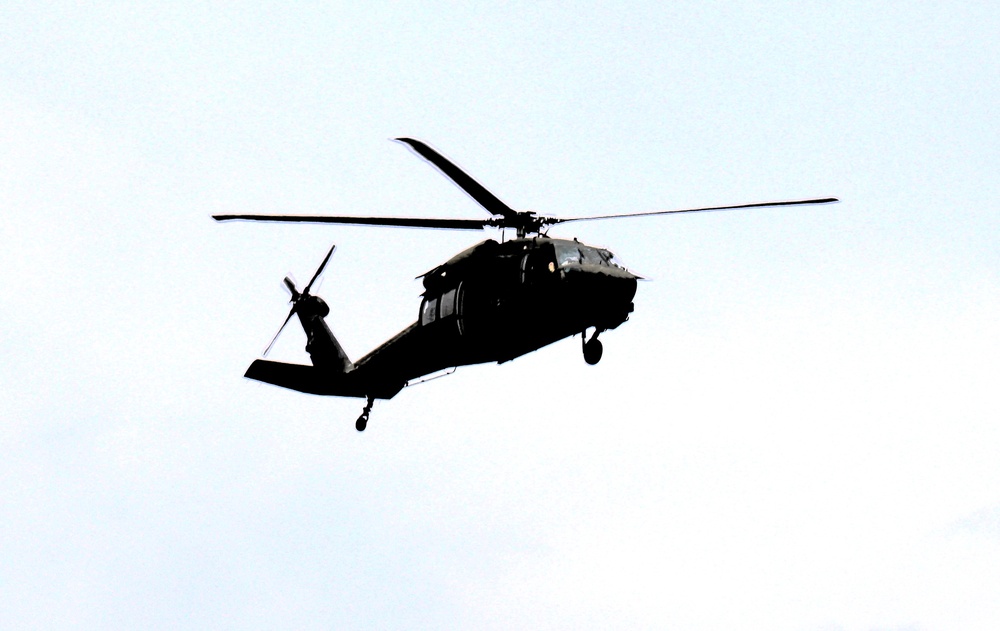 Fort Knox Black Hawks, Chinooks support 78th Training Division CSTX 78-25-02 at Fort McCoy