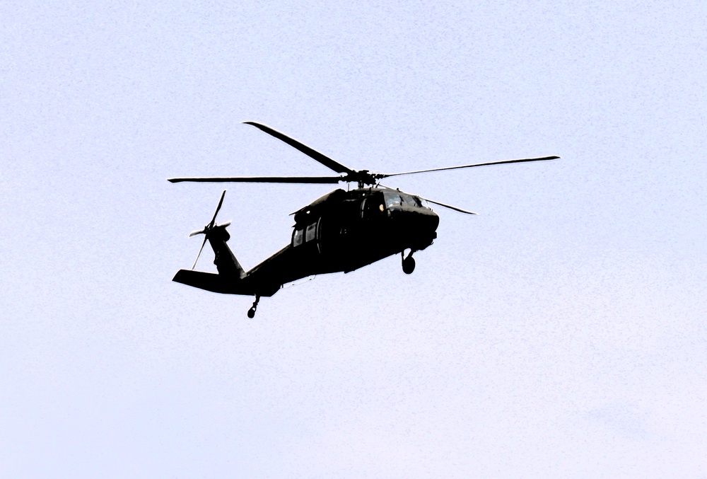 Fort Knox Black Hawks, Chinooks support 78th Training Division CSTX 78-25-02 at Fort McCoy