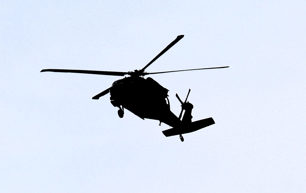 Fort Knox Black Hawks, Chinooks support 78th Training Division CSTX 78-25-02 at Fort McCoy