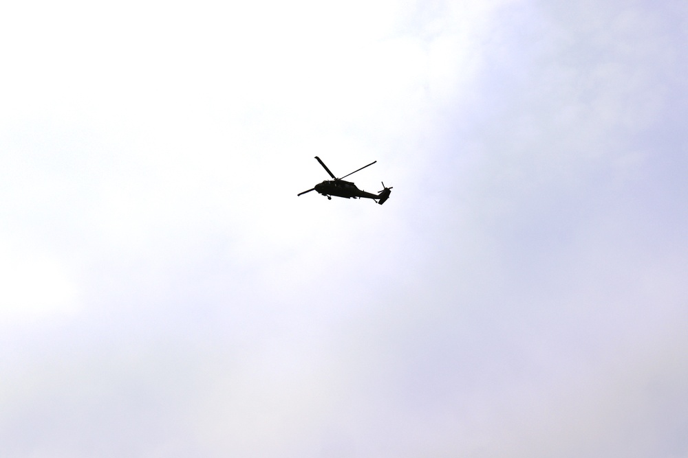 Fort Knox Black Hawks, Chinooks support 78th Training Division CSTX 78-25-02 at Fort McCoy