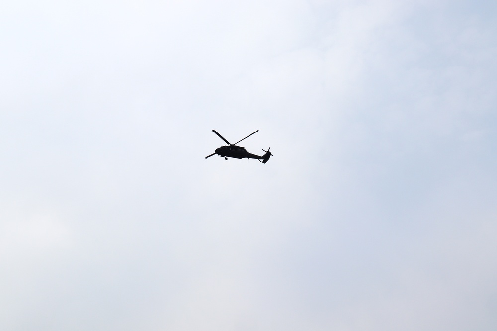 Fort Knox Black Hawks, Chinooks support 78th Training Division CSTX 78-25-02 at Fort McCoy