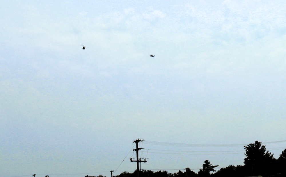 Fort Knox Black Hawks, Chinooks support 78th Training Division CSTX 78-25-02 at Fort McCoy