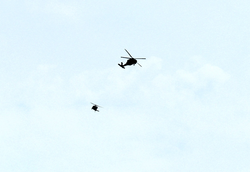 Fort Knox Black Hawks, Chinooks support 78th Training Division CSTX 78-25-02 at Fort McCoy