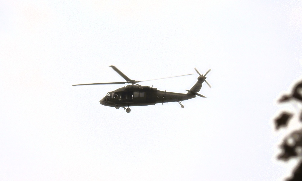Fort Knox Black Hawks, Chinooks support 78th Training Division CSTX 78-25-02 at Fort McCoy