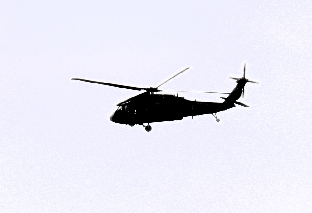 Fort Knox Black Hawks, Chinooks support 78th Training Division CSTX 78-25-02 at Fort McCoy