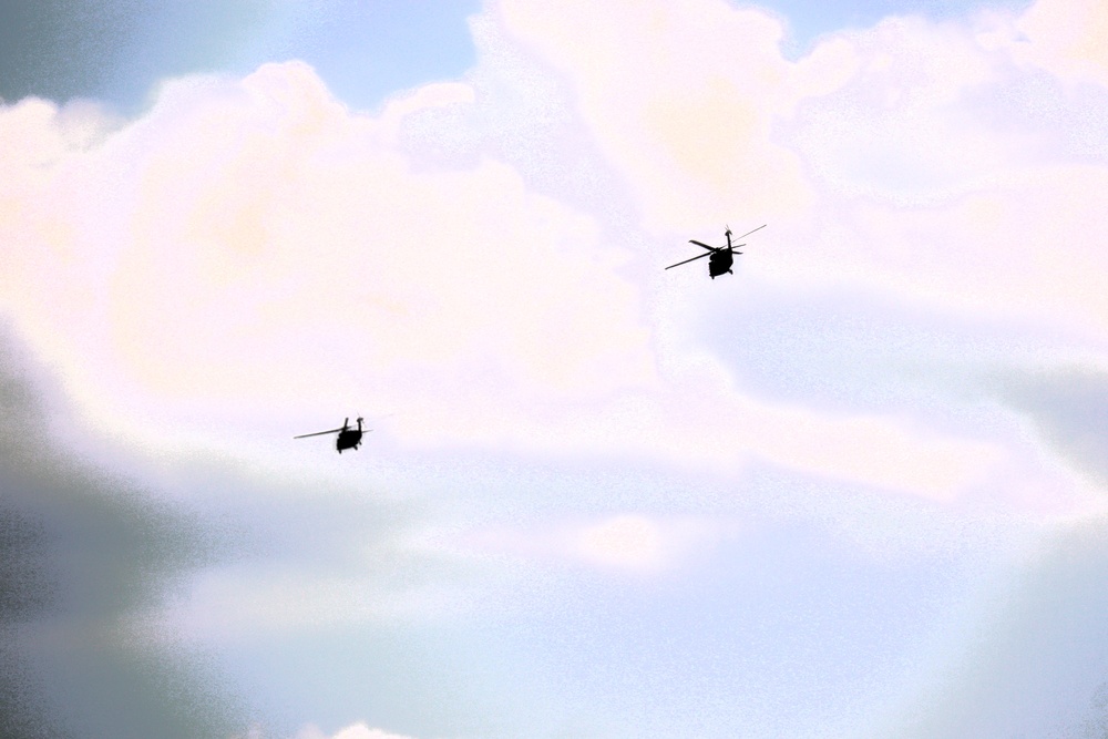 Fort Knox Black Hawks, Chinooks support 78th Training Division CSTX 78-25-02 at Fort McCoy