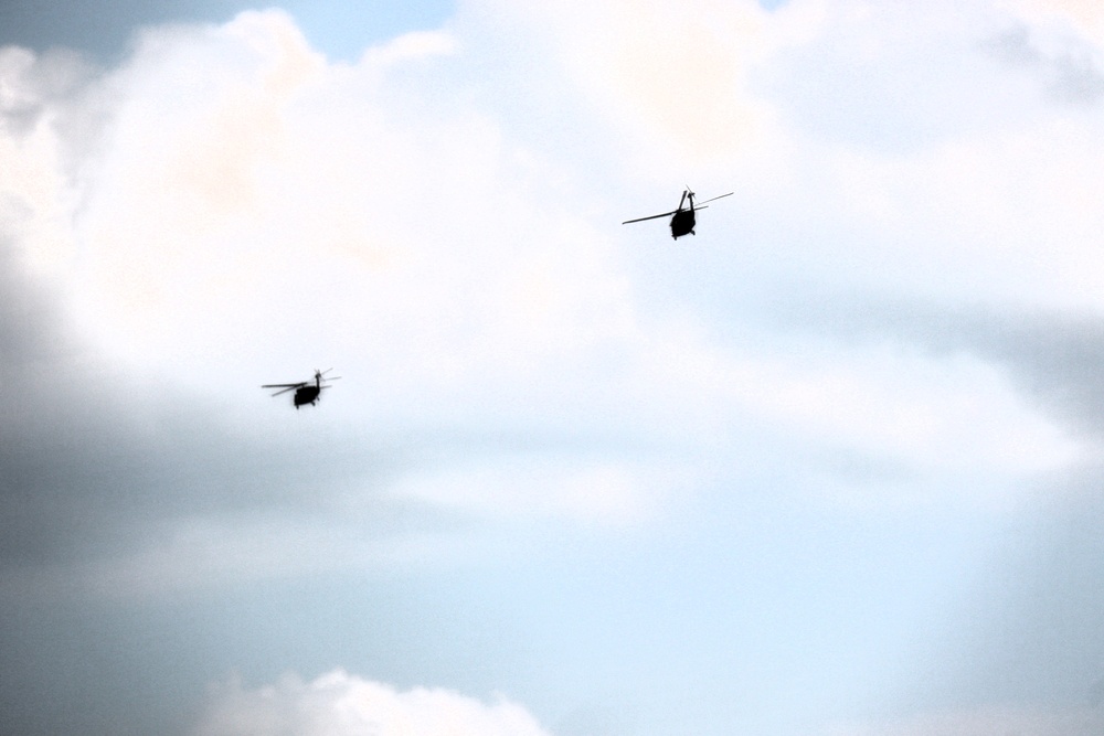 Fort Knox Black Hawks, Chinooks support 78th Training Division CSTX 78-25-02 at Fort McCoy