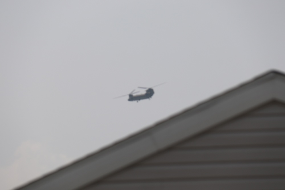 Fort Knox Black Hawks, Chinooks support 78th Training Division CSTX 78-25-02 at Fort McCoy