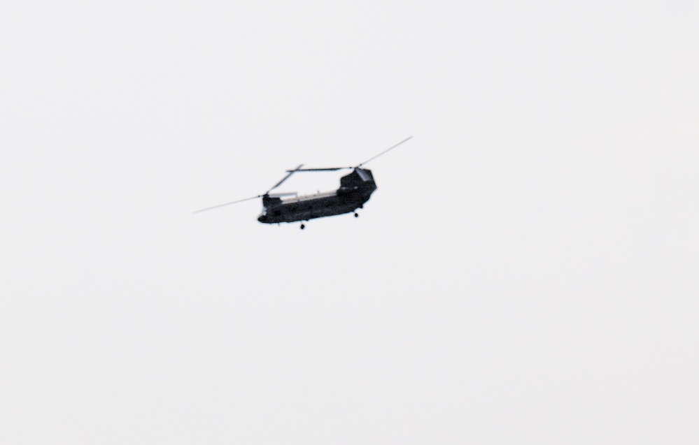 Fort Knox Black Hawks, Chinooks support 78th Training Division CSTX 78-25-02 at Fort McCoy