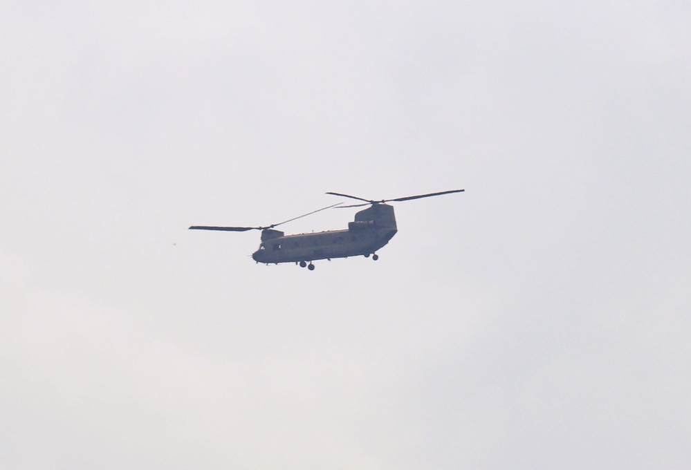 Fort Knox Black Hawks, Chinooks support 78th Training Division CSTX 78-25-02 at Fort McCoy