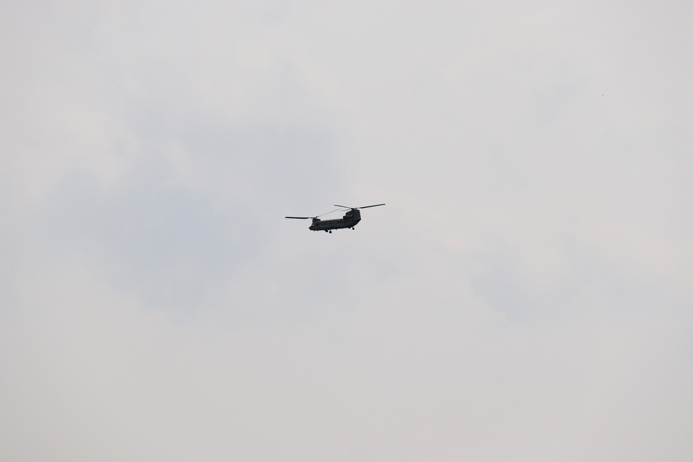 Fort Knox Black Hawks, Chinooks support 78th Training Division CSTX 78-25-02 at Fort McCoy