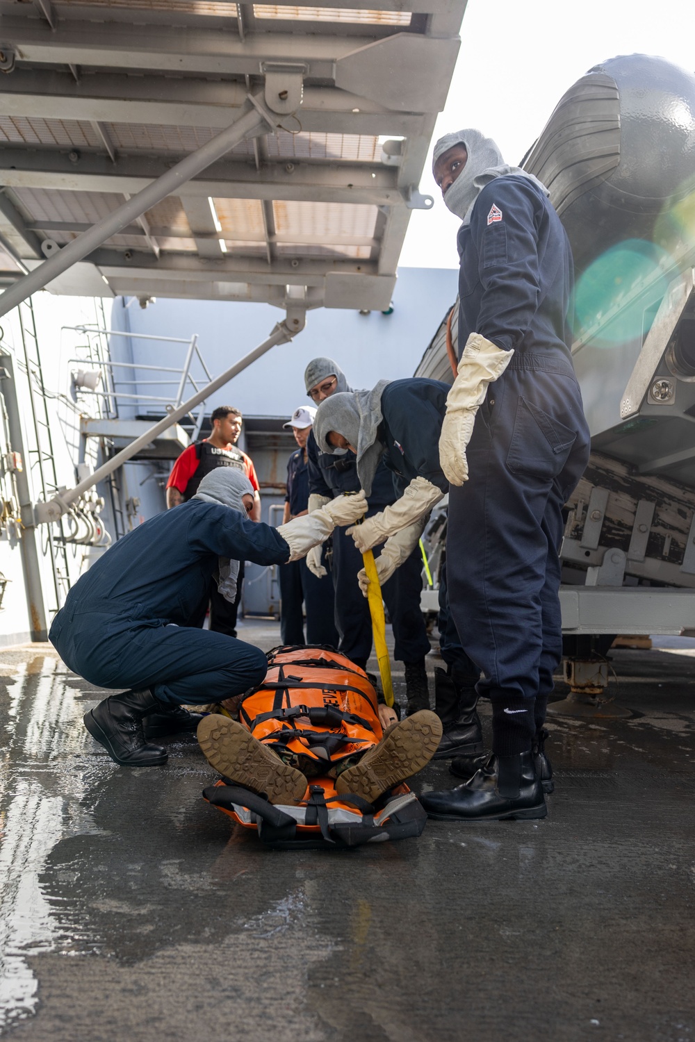 USS San Antonio (LPD 17) Conducts General Quarters Drills