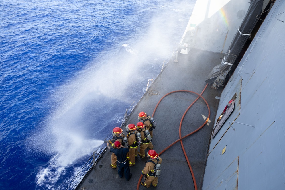 USS San Antonio (LPD 17) Conducts General Quarters Drills