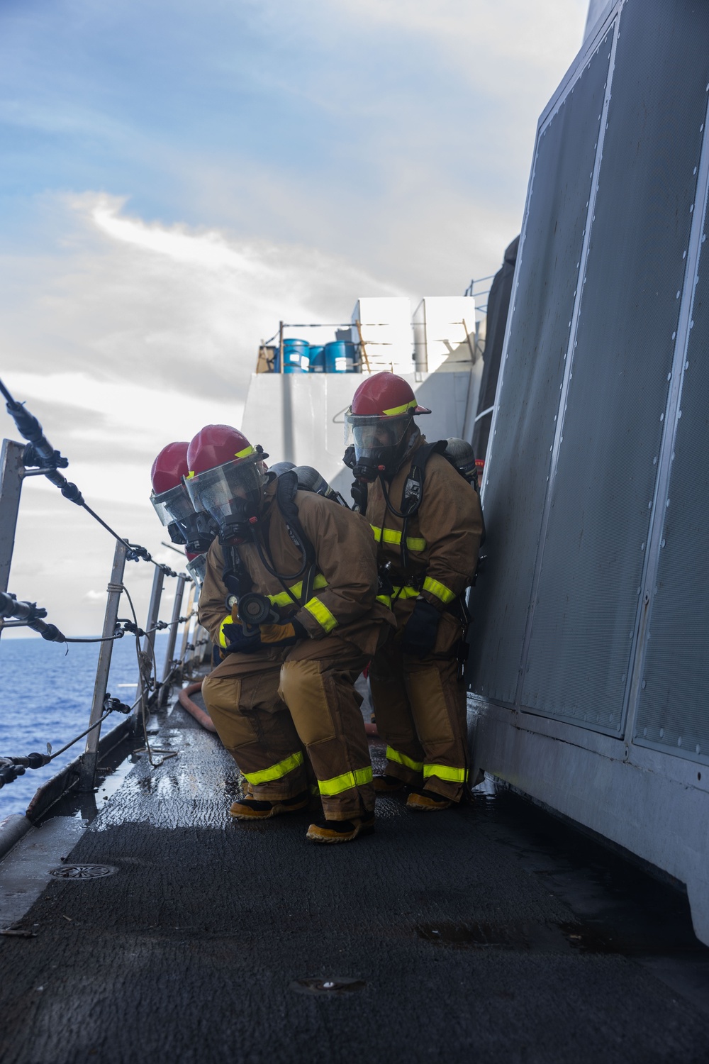 USS San Antonio (LPD 17) Conducts General Quarters Drills