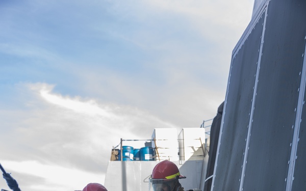 USS San Antonio (LPD 17) Conducts General Quarters Drills