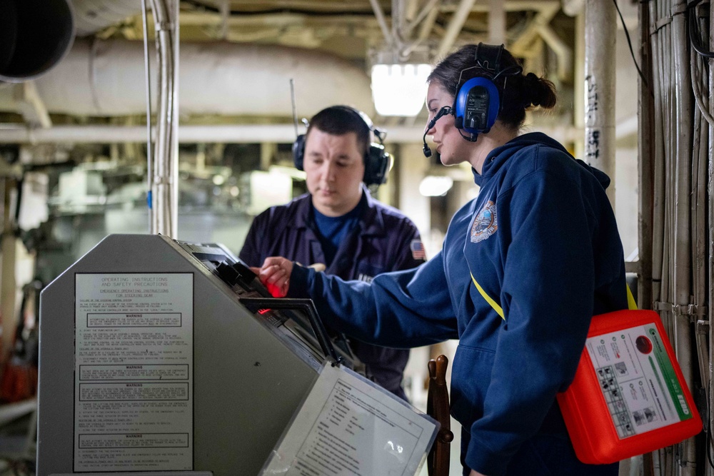 U.S. Coast Guard Cutter Healy conducts training in Bering Strait