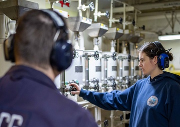 U.S. Coast Guard Cutter Healy conducts training in Bering Strait