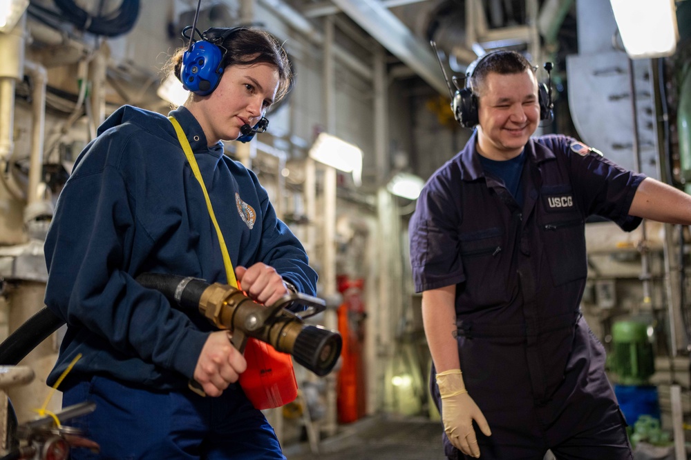 U.S. Coast Guard Cutter Healy conducts training in Bering Strait