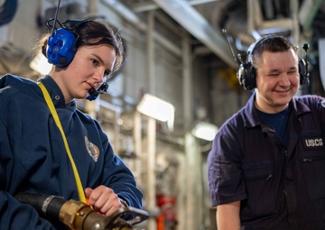 U.S. Coast Guard Cutter Healy conducts training in Bering Strait