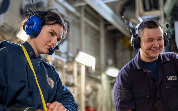 U.S. Coast Guard Cutter Healy conducts training in Bering Strait