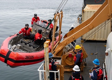U.S. Coast Guard Cutter Healy conducts training in Bering Strait