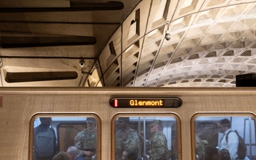 South Carolina National Guard Soldiers patrol Metro Center