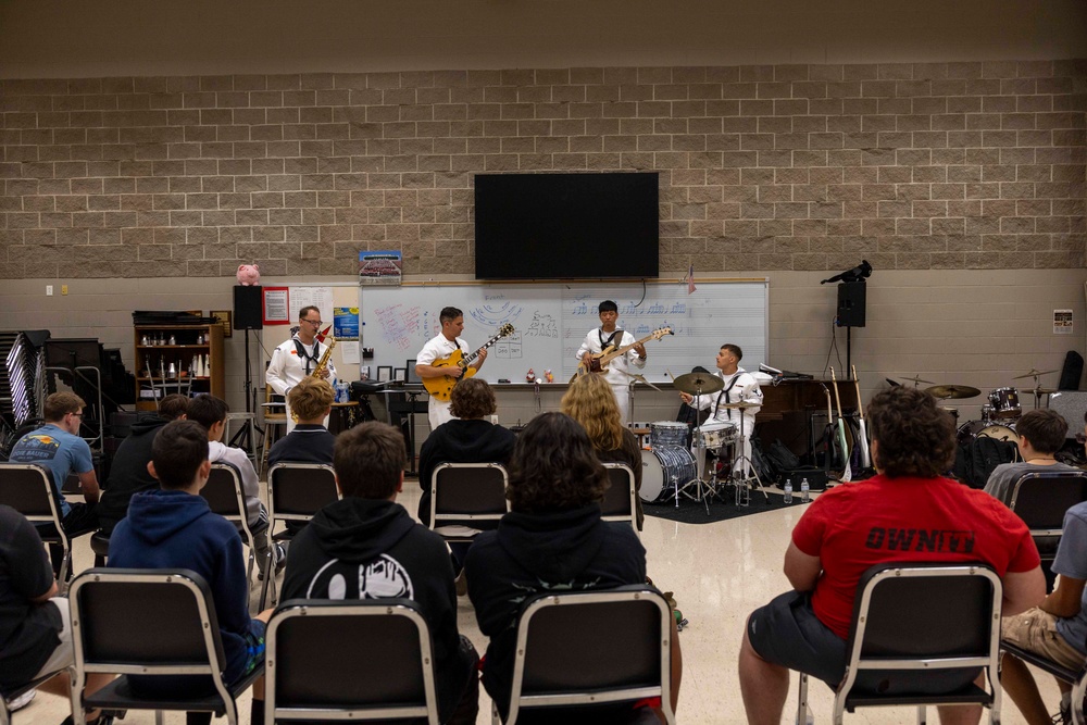 Navy Band Plays at Branson High School during Springfield-Branson Navy Week