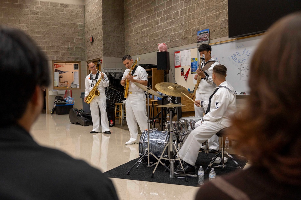 Navy Band Plays at Branson High School during Springfield-Branson Navy Week